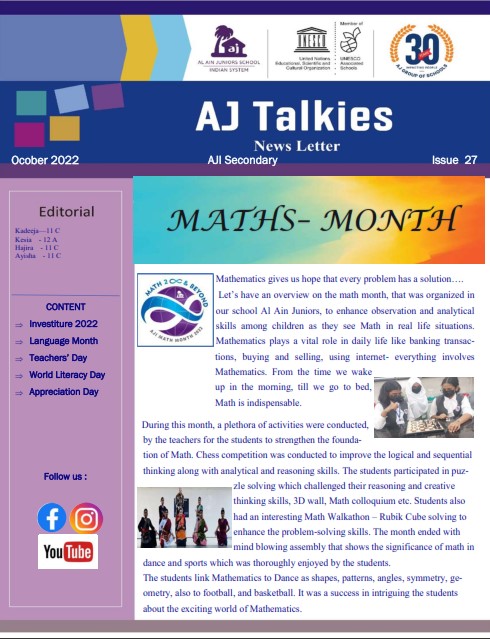 AJI Secondary newsletter Oct22