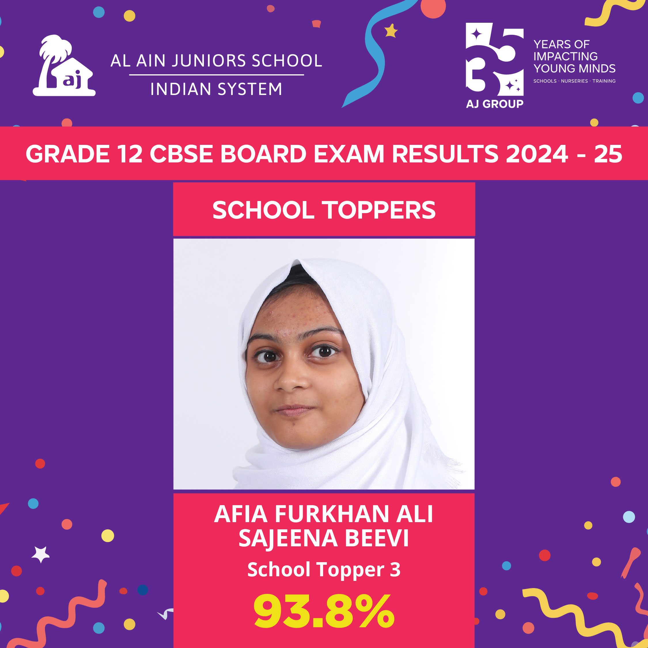 AJS CBSE Results 2025 03