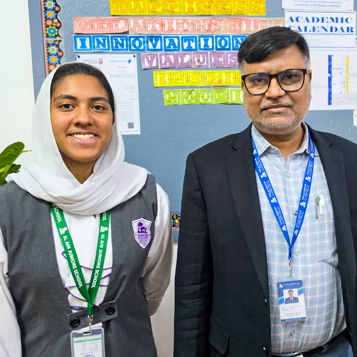 Aliya with Principal