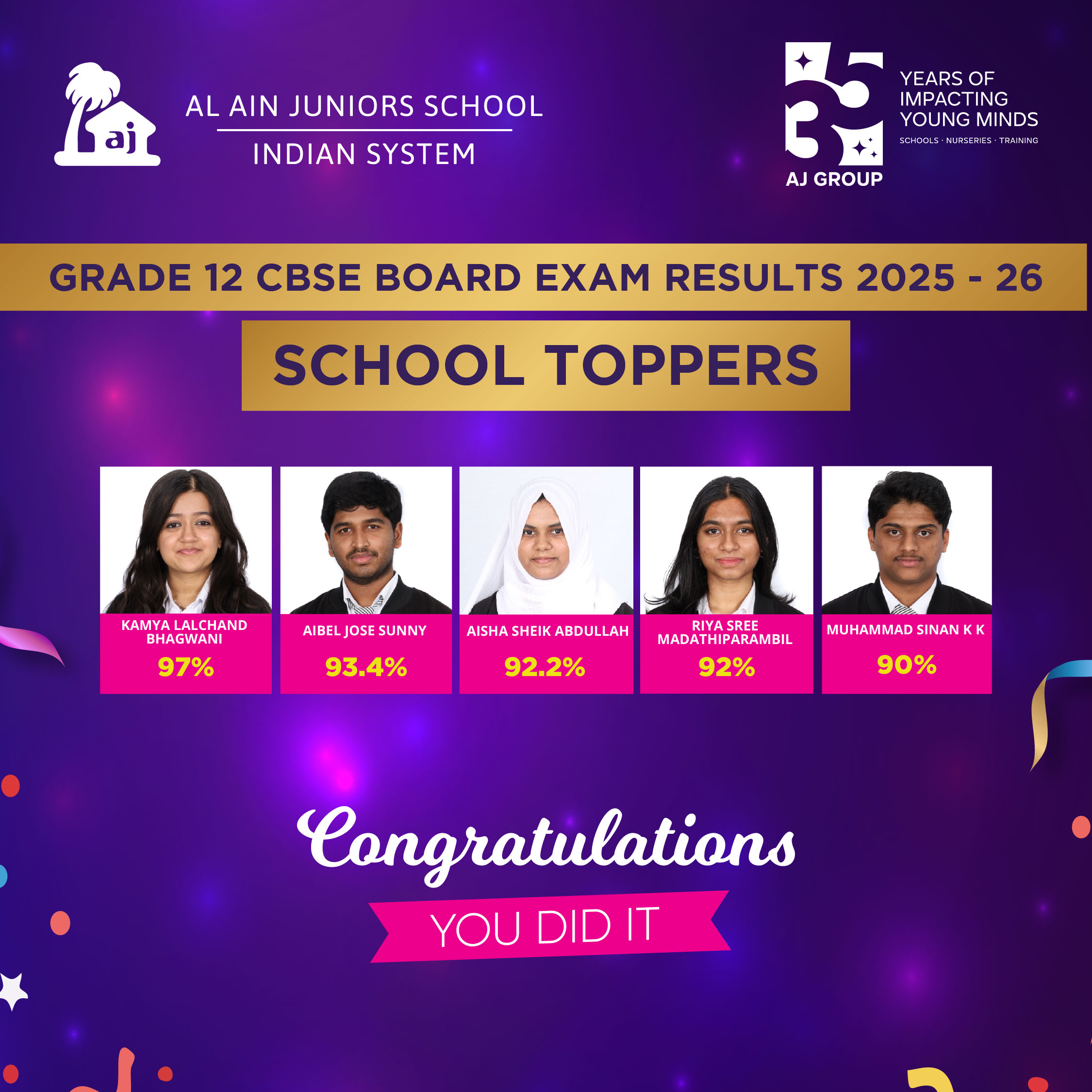 AJI CBSE Grade 12 Results 2026 1